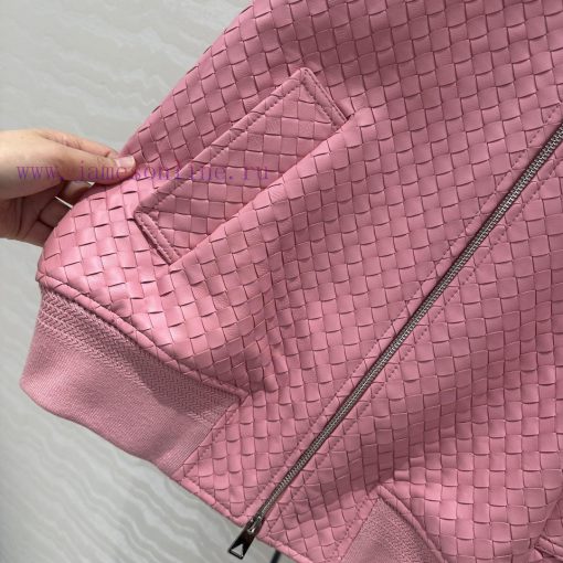 High End AW76385 BV Weaving Craftsmanship Retro Modern Fashion Essential Leather Jacket With Do xavb5bx9 - Image 8