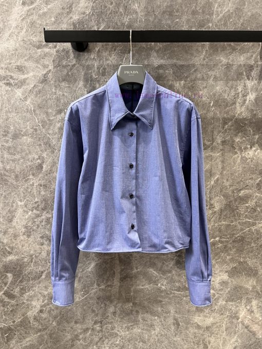 ZC60898 Prada 25Ss Spring/Summer New Triangle Label Twist Music Long Sleeve Shirt | Yb Develops jiiyh8yw - Image 2