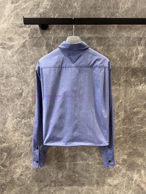 ZC60898 Prada 25Ss Spring/Summer New Triangle Label Twist Music Long Sleeve Shirt | Yb Develops jiiyh8yw - Image 3