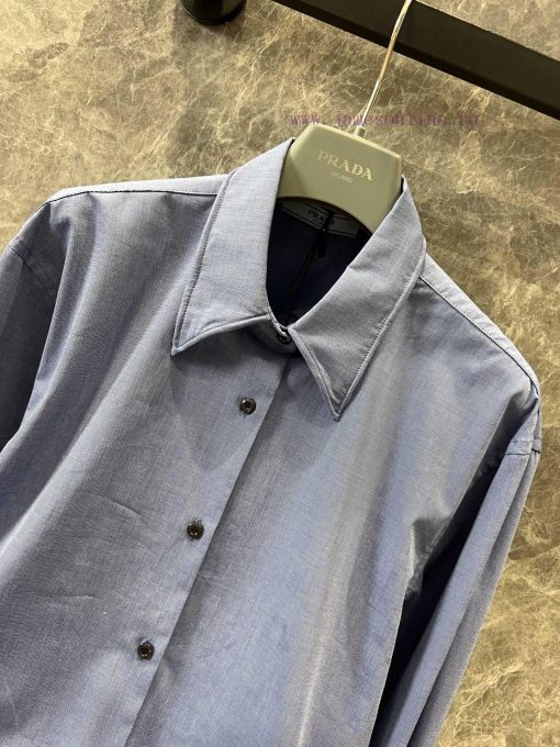 ZC60898 Prada 25Ss Spring/Summer New Triangle Label Twist Music Long Sleeve Shirt | Yb Develops jiiyh8yw - Image 4