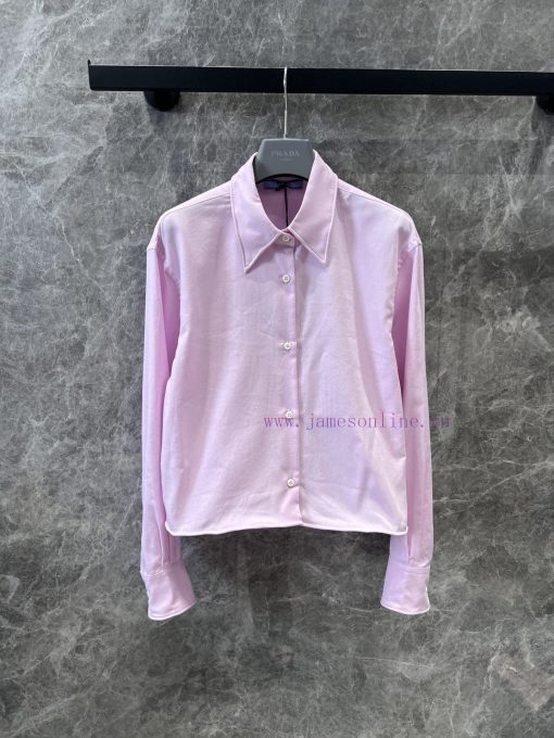 ZC60898 Prada 25Ss Spring/Summer New Triangle Label Twist Music Long Sleeve Shirt | Yb Develops hcqwq6x5
