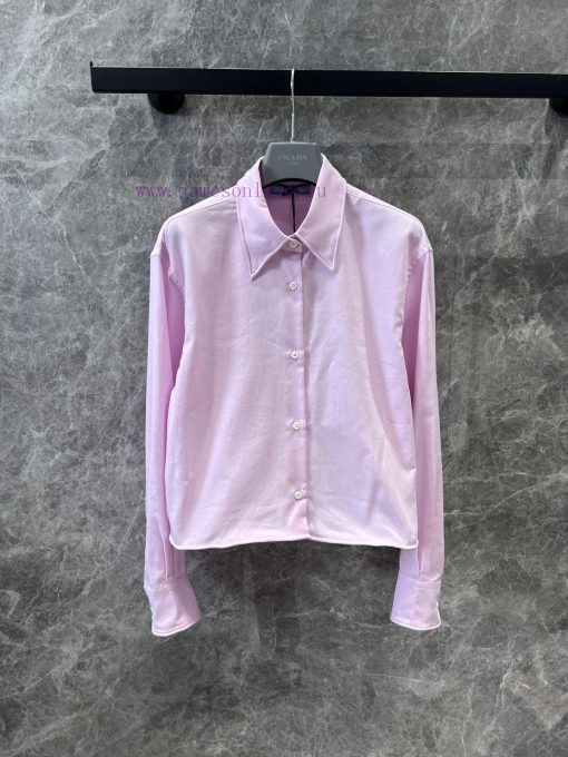 ZC60898 Prada 25Ss Spring/Summer New Triangle Label Twist Music Long Sleeve Shirt | Yb Develops hcqwq6x5 - Image 2