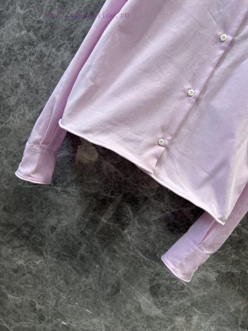 ZC60898 Prada 25Ss Spring/Summer New Triangle Label Twist Music Long Sleeve Shirt | Yb Develops hcqwq6x5 - Image 7