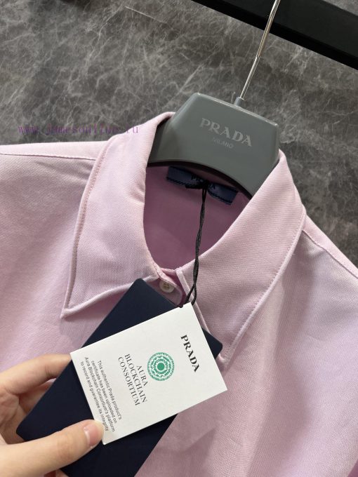 ZC60898 Prada 25Ss Spring/Summer New Triangle Label Twist Music Long Sleeve Shirt | Yb Develops hcqwq6x5 - Image 9