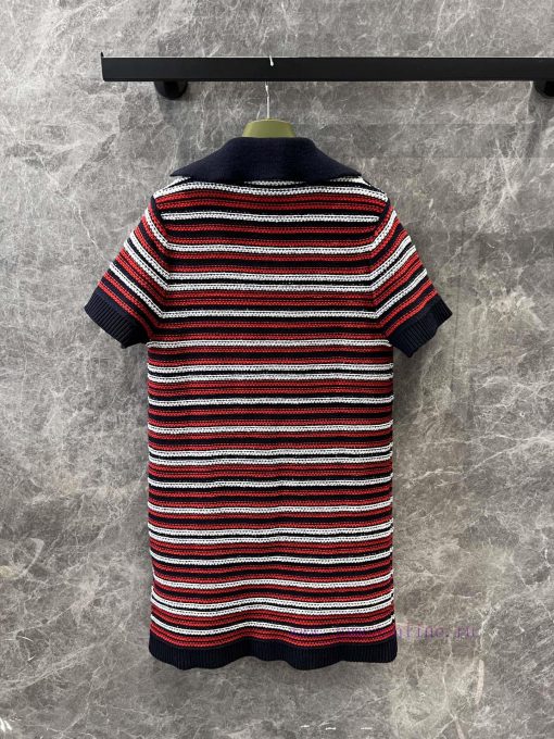 ZL60902 Gucci25Ss Spring And Summer New Product Retro Black White And Red Color Knitted V-neck p86qyhy7 - Image 3