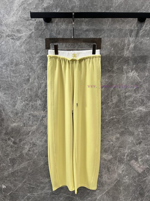 ZK60908 Chanel 25Ss Spring/Summer New Color Contrast Waist Drawstring Casual Pants 丨 Available ncl52xdy - Image 2