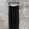 ZK60908 Chanel 25Ss Spring/Summer New Color Contrast Waist Drawstring Casual Pants 丨 Available iyq90bwf