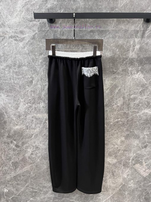 ZK60908 Chanel 25Ss Spring/Summer New Color Contrast Waist Drawstring Casual Pants 丨 Available iyq90bwf - Image 3