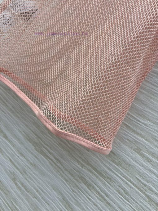CT77105 Prada 25 Spring/Summer Pink Cotton Mesh T-shirt With Unique Age Reducing And Casual Sty wu4fir4z - Image 8