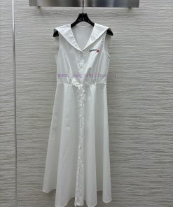 CL77111 Miu Miu 25 Spring/Summer College Style Navy Collar Sleeveless Dress With Youthful And E be6pyzrm