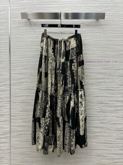 CB77116 Niche Design 25 Spring And Summer Summer Seaside Vacation Style Retro Lace Printed Half a24nopuo