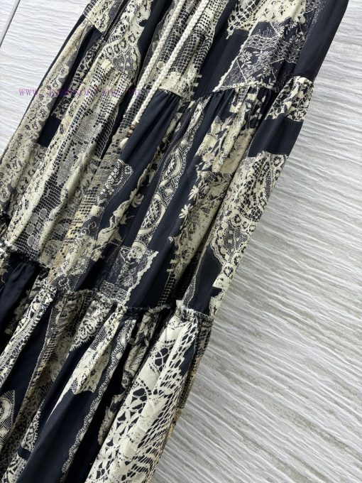 CB77116 Niche Design 25 Spring And Summer Summer Seaside Vacation Style Retro Lace Printed Half a24nopuo - Image 5