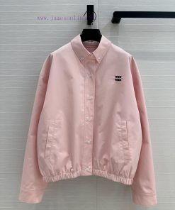 BW77122 Miu Miu Fashionable Molecular Style Pioneer Series Lined Jacket Silhouette Coat Double i8shqf6f