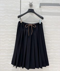 AB75695 Miu Miu Dress Academy Style Girls' Folded Long Half Skirt Imported Twill Spun Fabric Te 968jxf72