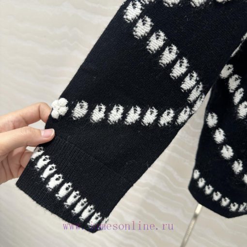 High End AW76729 Coco Chanel 25P High-end Pearl Series Cashmere Cardigan With Relief Three-dime l7z7e4yw - Image 8