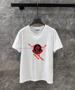 ZT59107 Moncler 25ss Early Spring New Micro Label Pattern Design Round Neck Short Sleeved T-shi 4seophge