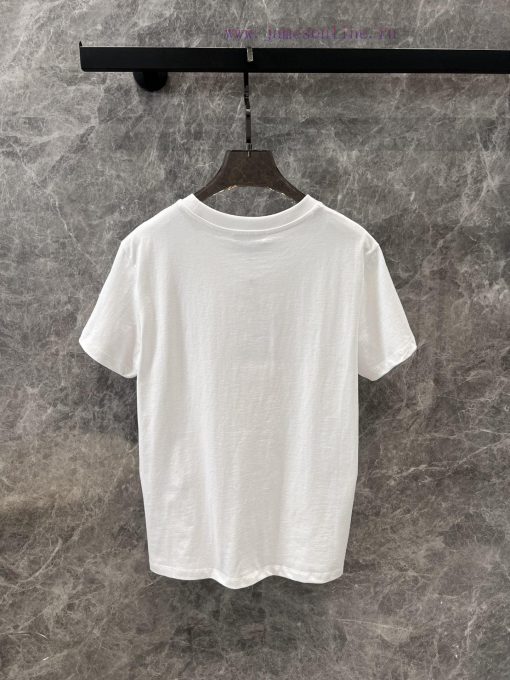 ZT59107 Moncler 25ss Early Spring New Micro Label Pattern Design Round Neck Short Sleeved T-shi 4seophge - Image 3