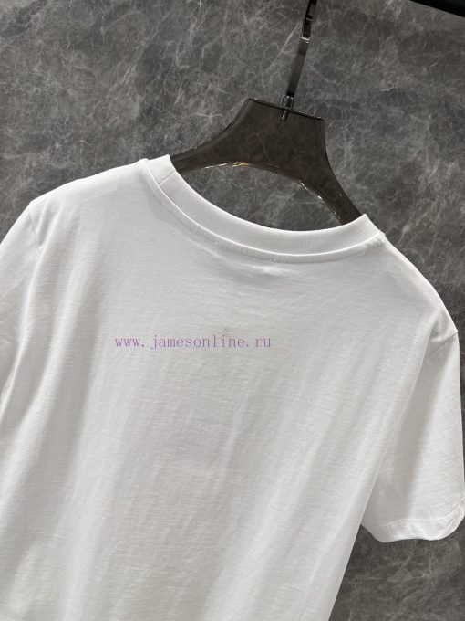 ZT59107 Moncler 25ss Early Spring New Micro Label Pattern Design Round Neck Short Sleeved T-shi 4seophge - Image 5