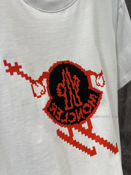 ZT59107 Moncler 25ss Early Spring New Micro Label Pattern Design Round Neck Short Sleeved T-shi 4seophge - Image 6