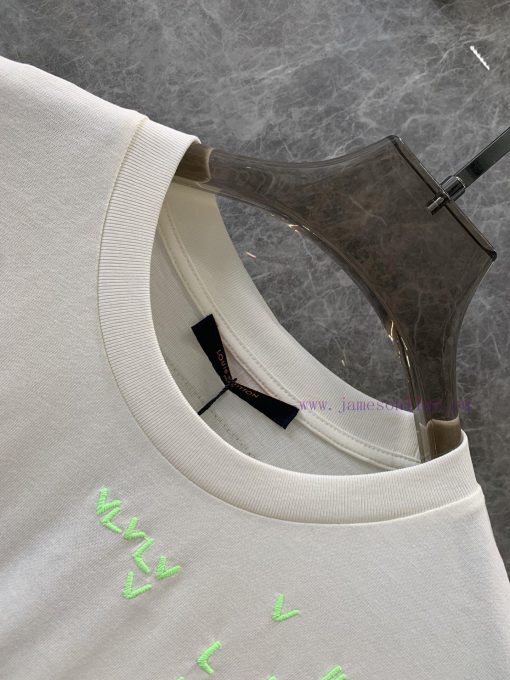 ZT56977 Louis Vuittin * 24 Spring/Summer New Starry Sky Embroidered Short Sleeve Round Neck T-s e91pohtp - Image 5