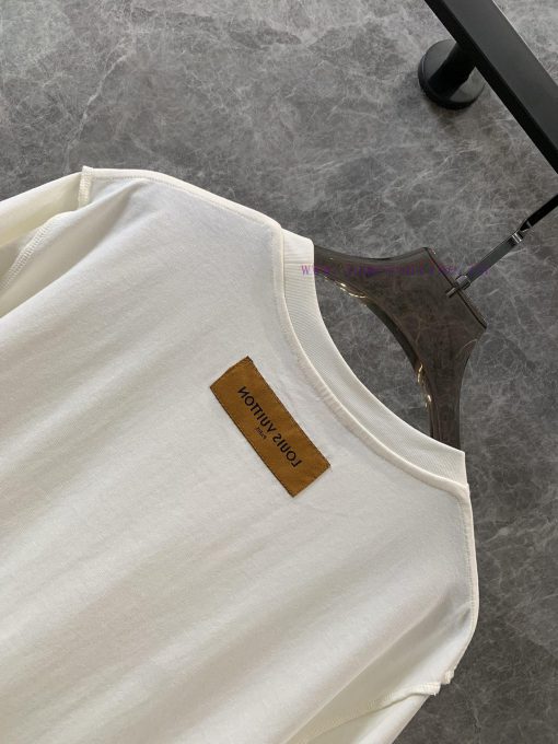 ZT56977 Louis Vuittin * 24 Spring/Summer New Starry Sky Embroidered Short Sleeve Round Neck T-s e91pohtp - Image 9