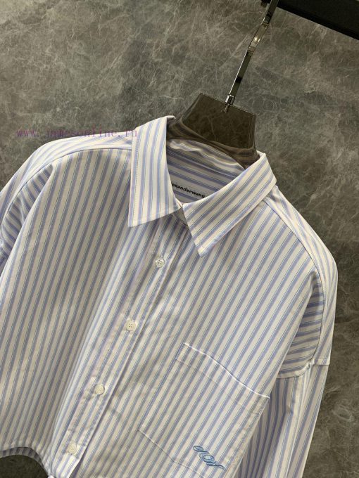 ZC60923 Alexa * Der Wang 25Ss Early Spring New Striped Lace Up Long Sleeved Shirt | Yb Develope jz2dtnv7 - Image 4