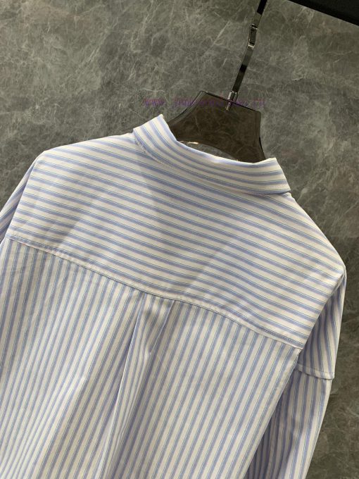 ZC60923 Alexa * Der Wang 25Ss Early Spring New Striped Lace Up Long Sleeved Shirt | Yb Develope jz2dtnv7 - Image 5