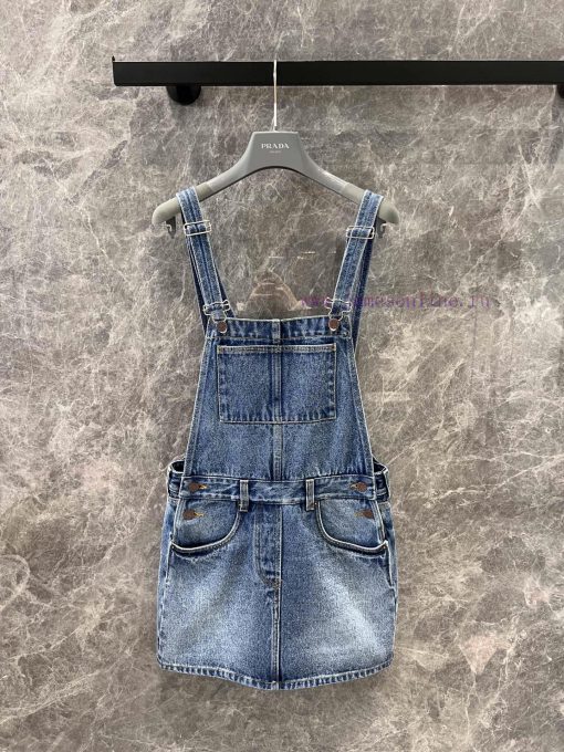 ZL60926 Prada 25Ss Spring/Summer New Denim Denim Mini Strap Skirt | Yb Developed And Produced T 105byzq5 - Image 2