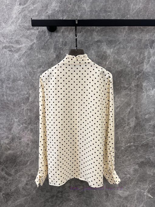 ZC60928 Valentino 25s Spring/Summer New Silk Ruffle Polka Dot Shirt | YB Has Developed A Perfec vzuhzuli - Image 3