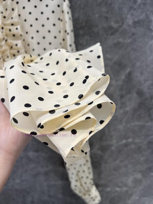 ZC60928 Valentino 25s Spring/Summer New Silk Ruffle Polka Dot Shirt | YB Has Developed A Perfec vzuhzuli - Image 9