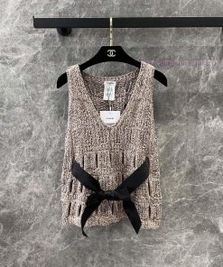 ZT60937 Chanel 25Ss Spring/Summer New Craftsmanship Thread Hanging Flower Weaving Tank Top | De g03qtsbf
