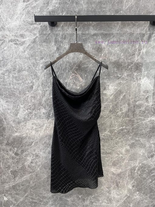 ZL60939 SAINT LAUR * NT 25Ss Spring/Summer New Crocodile Pattern Jacquard Strap Skirt | A Stunn srk2v9x5 - Image 2