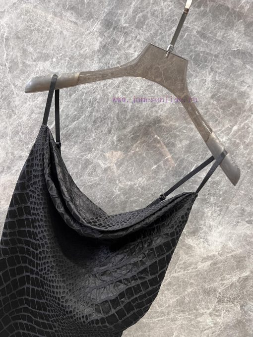 ZL60939 SAINT LAUR * NT 25Ss Spring/Summer New Crocodile Pattern Jacquard Strap Skirt | A Stunn srk2v9x5 - Image 4