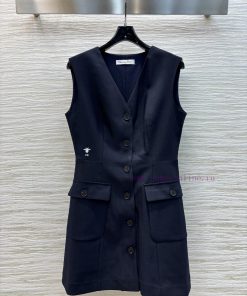 CK77131 Dior 25 New Style Fake Two Piece Vest Pants Skirt With Super Aura And Temperament Singl i19mtru5