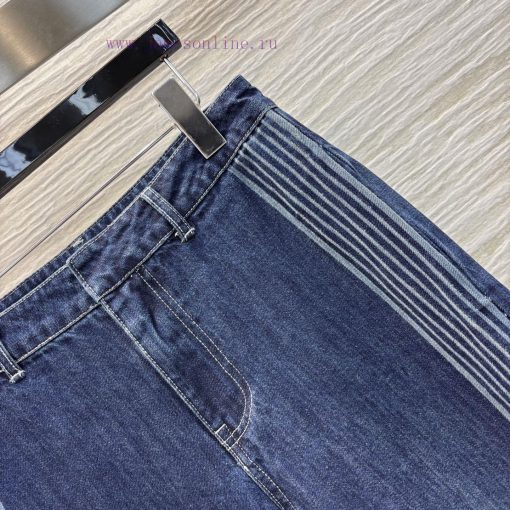 CK77135 Dior 25 Spring/Summer Double Sided Ribbon Splicing Design Straight Leg Jeans Super Easy g98mwfv3 - Image 5