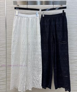 CK77136 Valentino 25 Spring/Summer Water Soluble Lace Straight Leg Pants With High-end Elastic 6en3ji9r