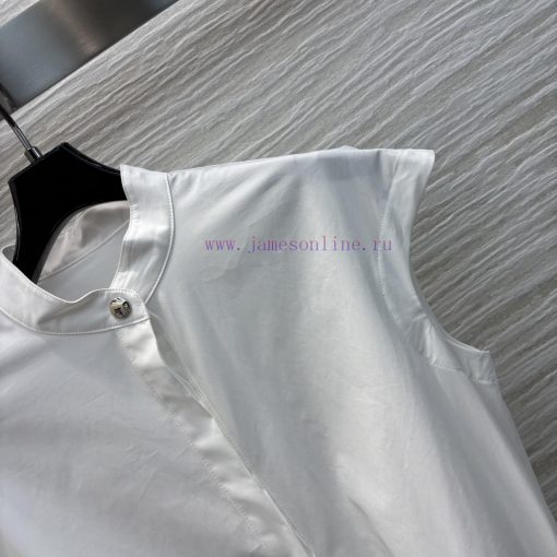 CL77139 Max 25 Spring/Summer New Collection Flyover Sleeve Waist Dress With Stand Up Collar And 1r3dhd91 - Image 6