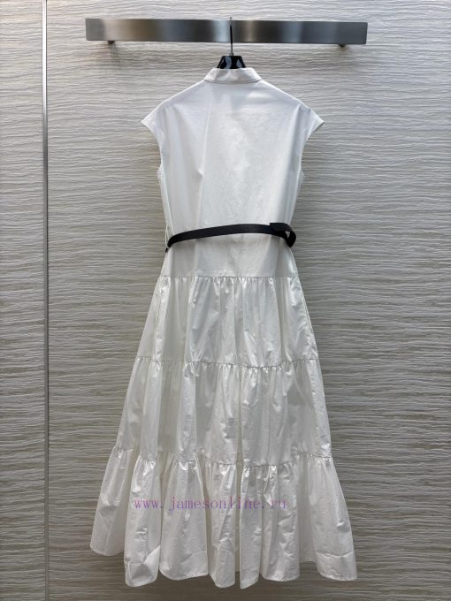 CL77139 Max 25 Spring/Summer New Collection Flyover Sleeve Waist Dress With Stand Up Collar And 1r3dhd91 - Image 9