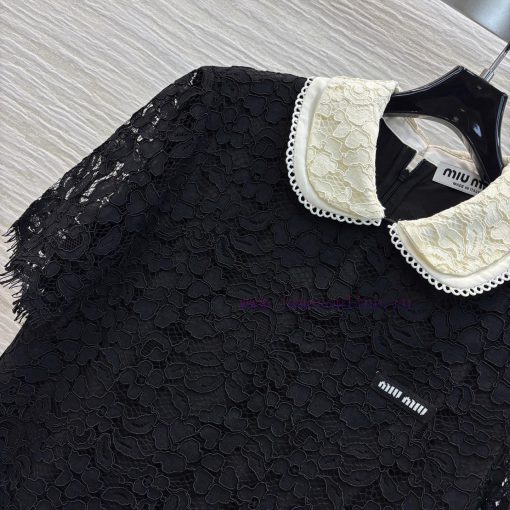 CL77151 Miu Miu 25 Spring/Summer New Collection Color Contrasting Water Soluble Polo Collar Lac sc13b6vl - Image 4