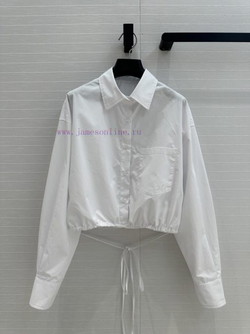 BC76338 Alexanderwang25s New Product Drawstring Short And High-end Shirt White Rich And Beautif gmqb6czj