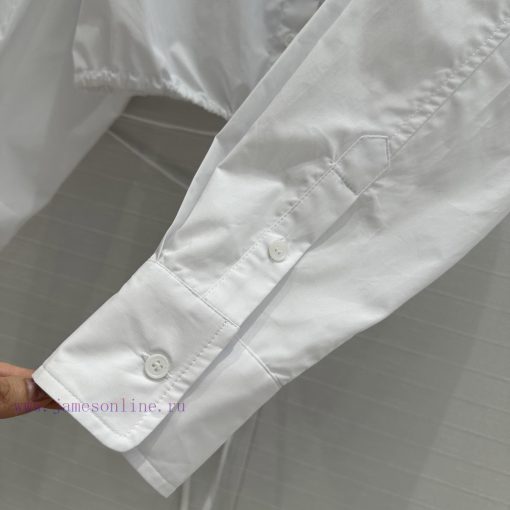 BC76338 Alexanderwang25s New Product Drawstring Short And High-end Shirt White Rich And Beautif gmqb6czj - Image 7