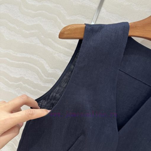 AT76660 Row Style Cotton Linen Camisole Vest Set Without Lining Vest Paired With Pleated Straig jnjqync6 - Image 5