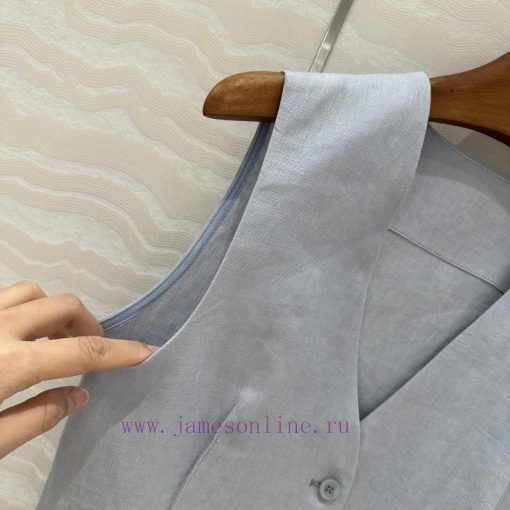 AT76660 Row Style Cotton Linen Camisole Vest Set Without Lining Vest Paired With Pleated Straig ulqzvj5b - Image 6