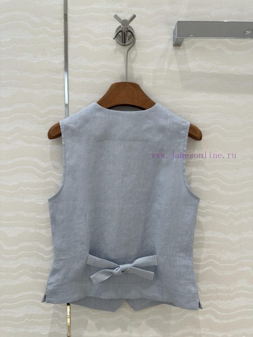 AT76660 Row Style Cotton Linen Camisole Vest Set Without Lining Vest Paired With Pleated Straig ulqzvj5b - Image 10