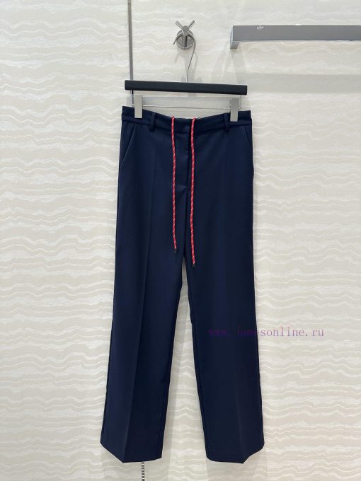️ Hot Selling Recommendation AK76359 Miu Miu Women's College Style Red Rope Tied Low Waisted Tr rtmol6z7