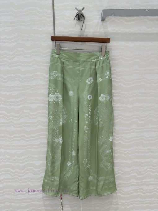 AK77159 Hermes 25s Early Spring New Product Brides Gala En Fleurs Printed Silk Wide Leg Straigh wtegd8cv - Image 2