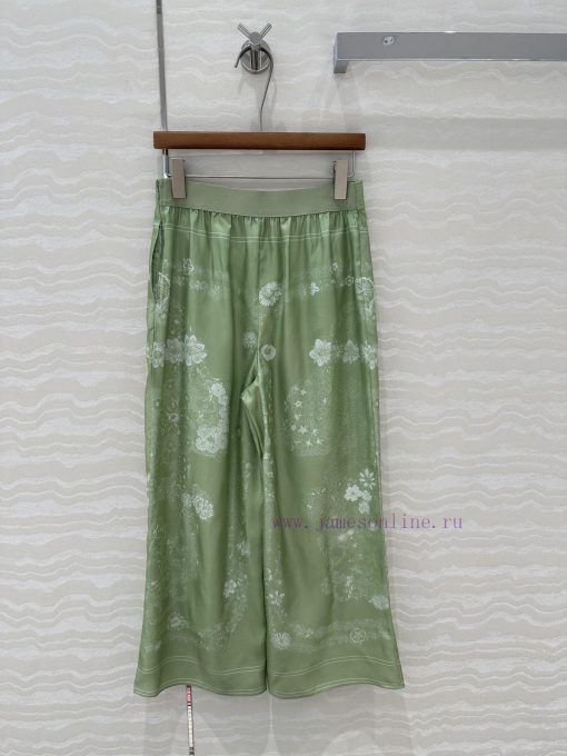AK77159 Hermes 25s Early Spring New Product Brides Gala En Fleurs Printed Silk Wide Leg Straigh wtegd8cv - Image 10