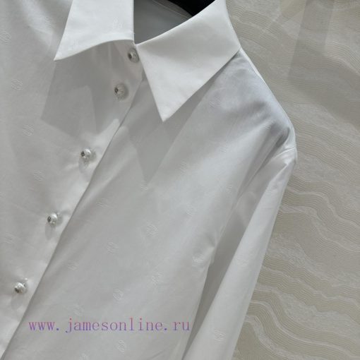 🤞 AC77165 Coco Chanel Girls' French Palace Style Pearl Button Shirt Hidden Style ️ Net Version ud1kxcof - Image 4