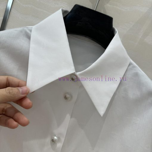 🤞 AC77165 Coco Chanel Girls' French Palace Style Pearl Button Shirt Hidden Style ️ Net Version ud1kxcof - Image 5