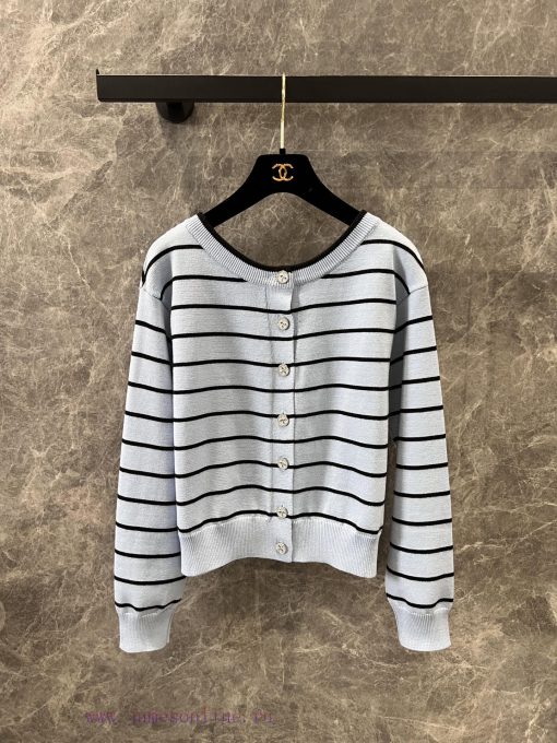 ZW60952 Chanel 25Ss Spring/Summer New Striped Short Knitted Cardigan Jacket | Customized Super ni3o3c8v